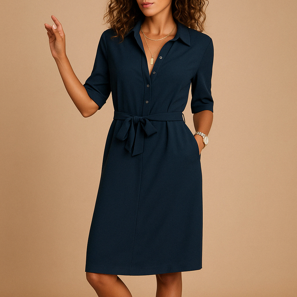 Elegant fitted dress for women with a modern and versatile design, perfect for office wear, daily looks, and evening occasions.