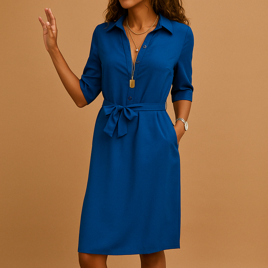 Elegant fitted dress for women with a modern and versatile design, perfect for office wear, daily looks, and evening occasions.