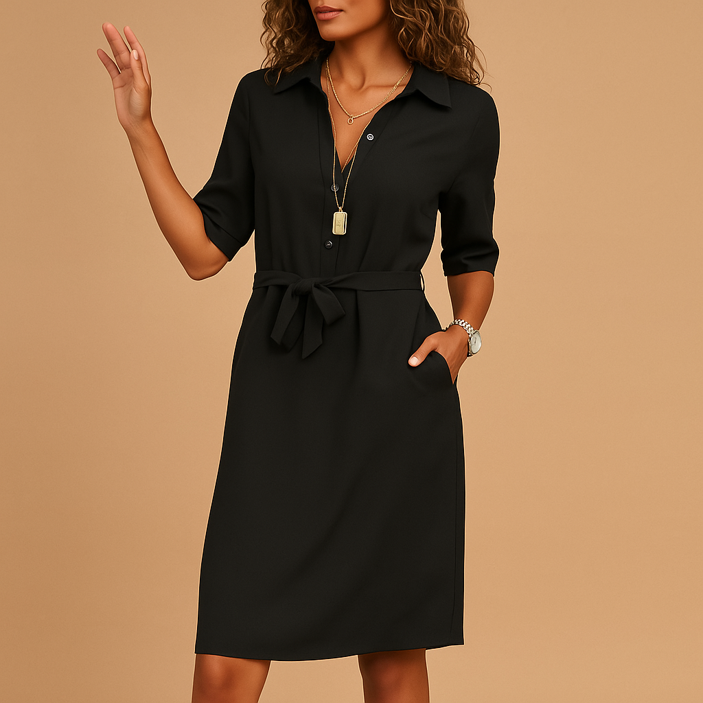 Elegant fitted dress for women with a modern and versatile design, perfect for office wear, daily looks, and evening occasions.